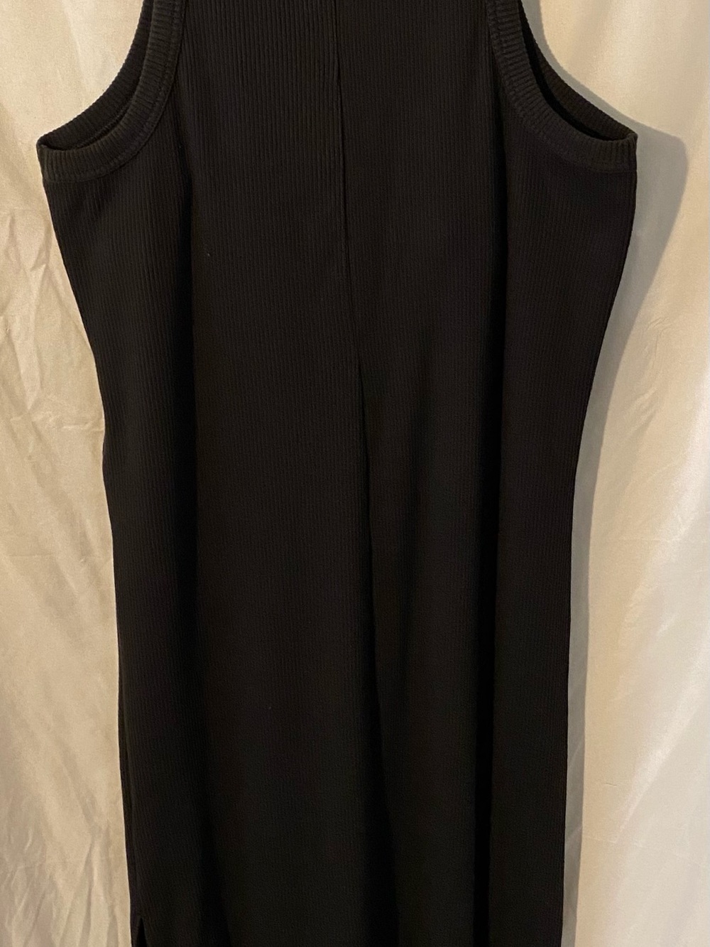 Old Navy Black Ribbed Knit Maternity Tank Midi Dress - XXL